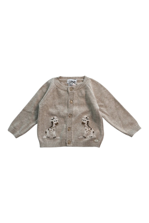 A Beige Cardigans from Lapinou in size 3-6M for girl. (Front View)