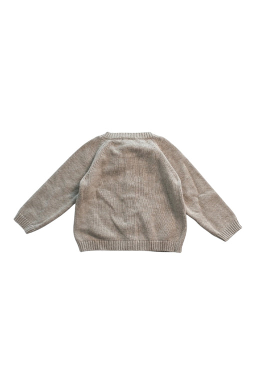 A Beige Cardigans from Lapinou in size 3-6M for girl. (Back View)
