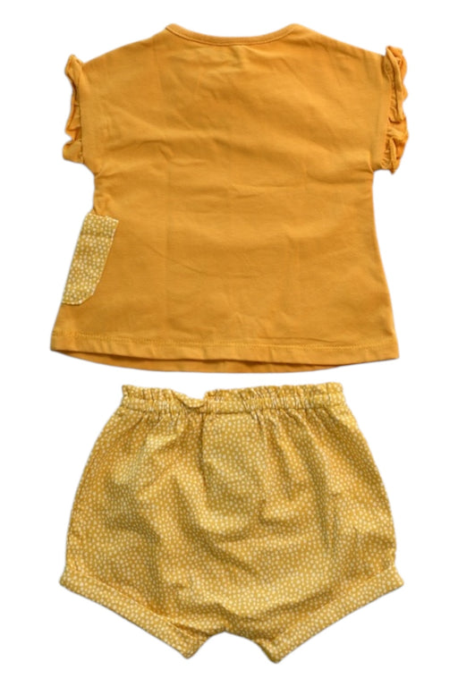 A Yellow Shorts Sets from Mayoral in size 3-6M for girl. (Back View)
