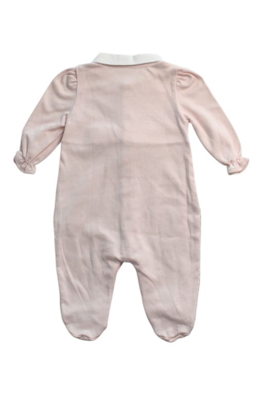 A Pink Long Sleeve Rompers from Mirtillo in size 6-12M for girl. (Back View)
