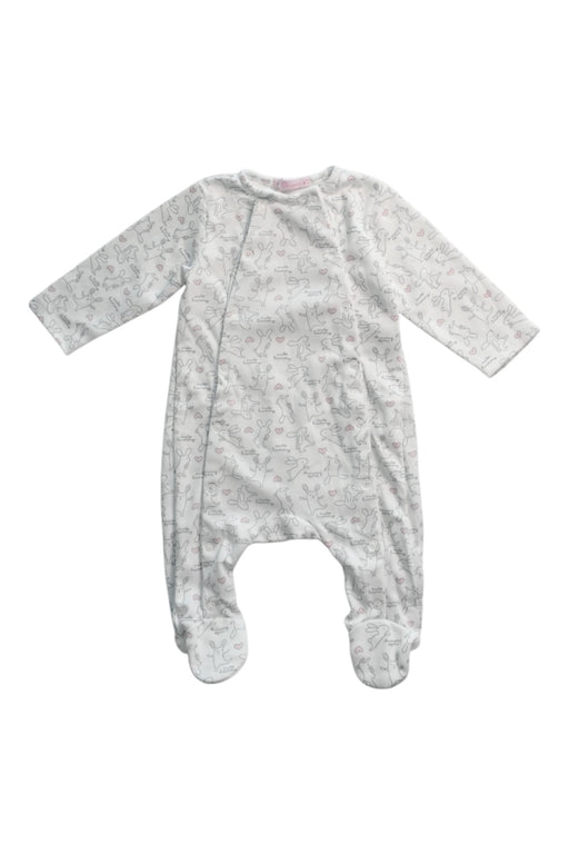 A White Onesies from Choupette in size 3-6M for girl. (Front View)