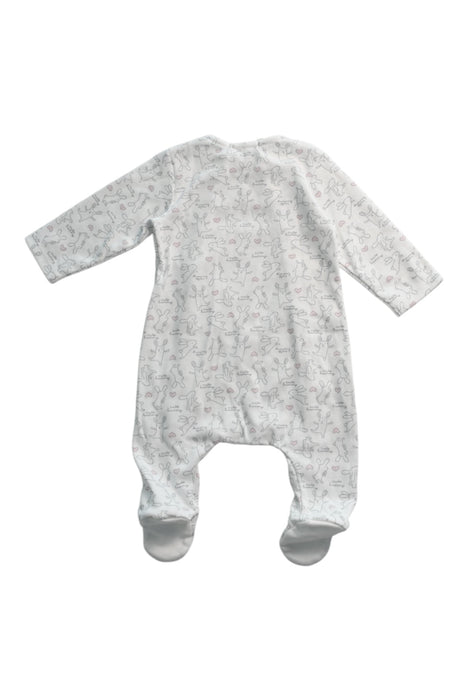 A White Onesies from Choupette in size 3-6M for girl. (Back View)