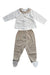 A White Pants Sets from Babidu in size 0-3M for girl. (Front View)