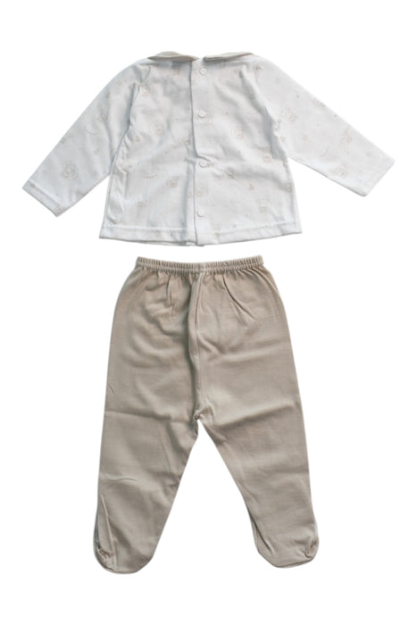 A White Pants Sets from Babidu in size 0-3M for girl. (Back View)