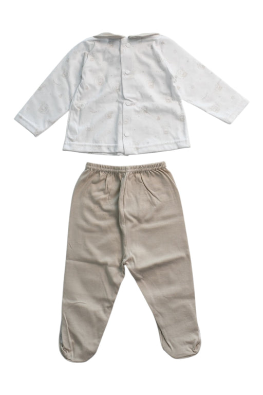 A White Pants Sets from Babidu in size 0-3M for girl. (Back View)