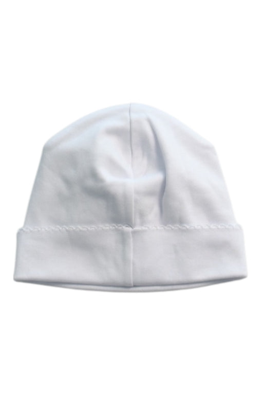 A White Beanies from Kissy Kissy in size 0-3M for neutral. (Back View)