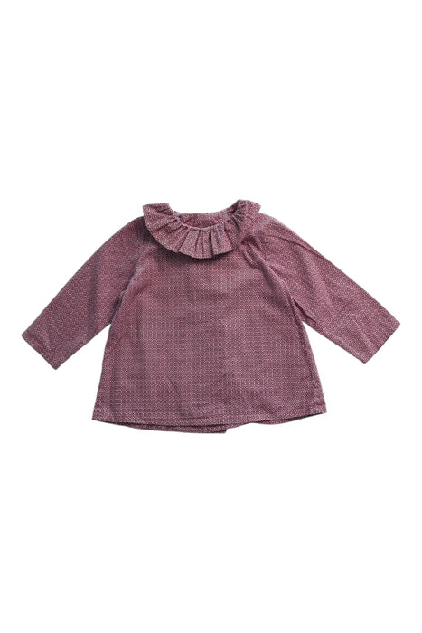 A Red Long Sleeve Tops from Frangin Frangine in size 12-18M for girl. (Front View)