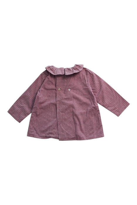 A Red Long Sleeve Tops from Frangin Frangine in size 12-18M for girl. (Back View)