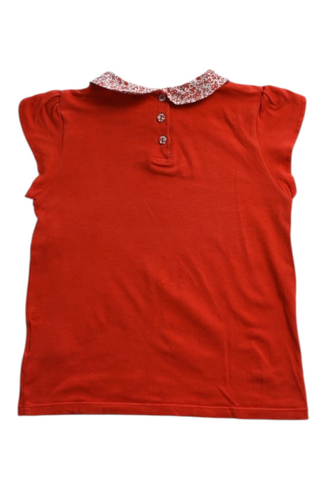 A Red Short Sleeve Tops from Cyrillus in size 8Y for girl. (Back View)