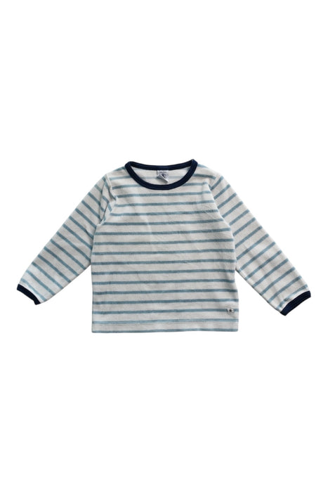 A Blue Long Sleeve Tops from Petit Bateau in size 3T for boy. (Front View)