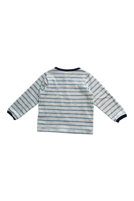 A Blue Long Sleeve Tops from Petit Bateau in size 3T for boy. (Back View)