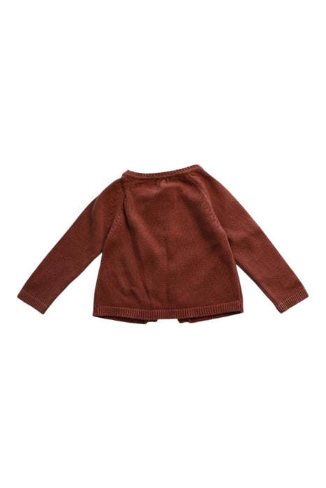 A Brown Cardigans from Bout'Chou in size 6-12M for girl. (Back View)