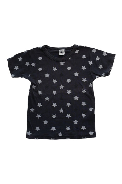 A Black Short Sleeve T Shirts from Petit Bateau in size 4T for boy. (Front View)