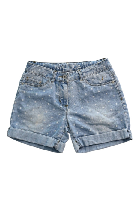 A Blue Shorts from Nautica in size 8Y for girl. (Front View)