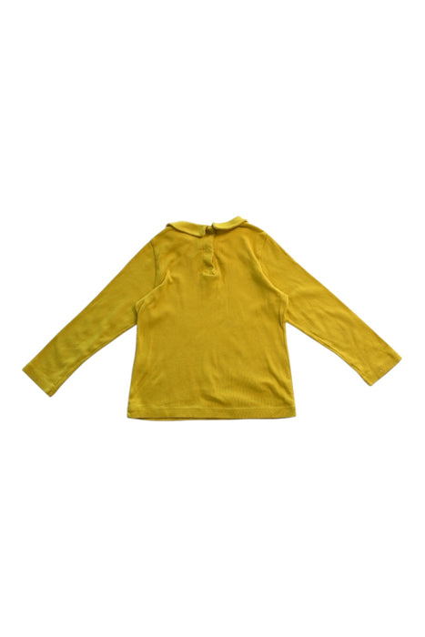 A Yellow Long Sleeve Tops from Petit Bateau in size 3T for girl. (Back View)