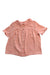 A Peach Short Sleeve Shirts from Cyrillus in size 8Y for girl. (Front View)