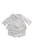 A White Long Sleeve Rompers from Cyrillus in size 0-3M for neutral. (Front View)