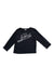 A Navy Long Sleeve T Shirts from Petit Bateau in size 4T for boy. (Front View)