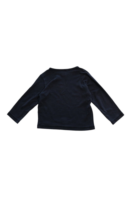 A Navy Long Sleeve T Shirts from Petit Bateau in size 4T for boy. (Back View)