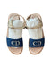 A Gold Sandals from Dior Kids in size 7Y for girl. (Front View)