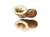 A Brown Booties from Ugg Australia in size 4T for neutral. (Front View)