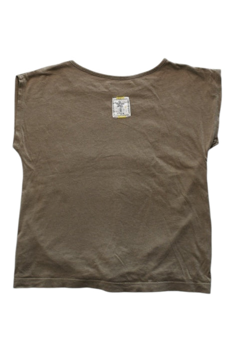 A Brown Short Sleeve Tops from Du Pareil au même in size 3T for girl. (Back View)