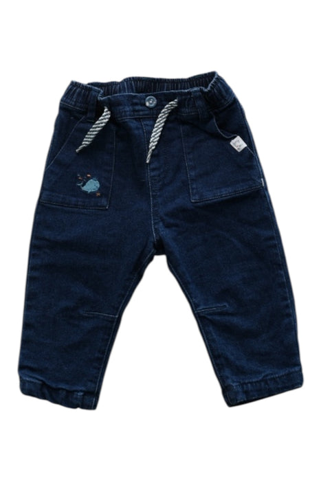 A Navy Casual Pants from Sergent Major in size 6-12M for boy. (Front View)
