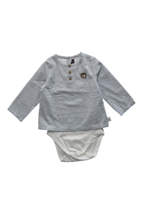 A Blue Long Sleeve Bodysuits from Sergent Major in size 6-12M for boy. (Front View)