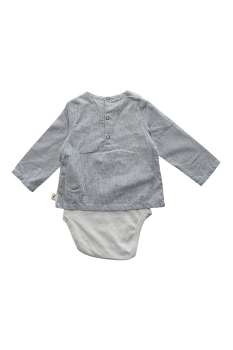 A Blue Long Sleeve Bodysuits from Sergent Major in size 6-12M for boy. (Back View)