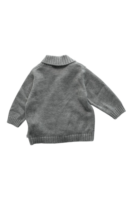 A Grey Cardigans from La Compagnie des Petits in size 3-6M for boy. (Back View)