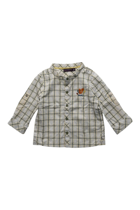 A White Long Sleeve Shirts from Sergent Major in size 3-6M for boy. (Front View)