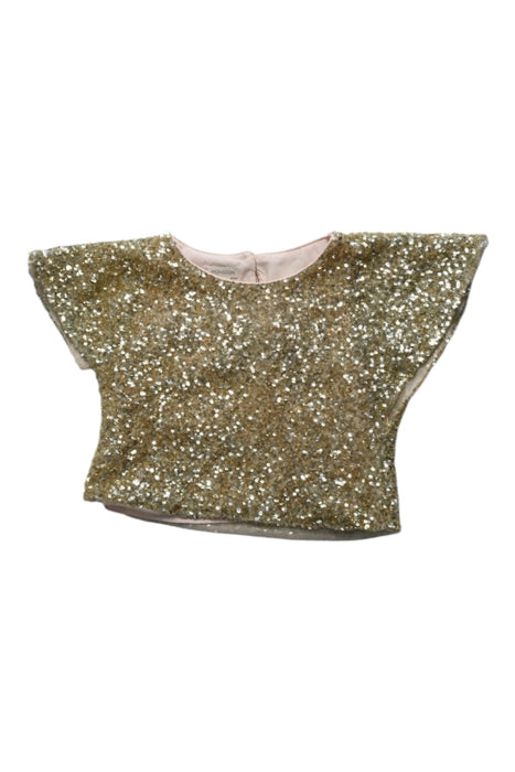 A Gold Short Sleeve Tops from Monsoon in size 5T for girl. (Front View)