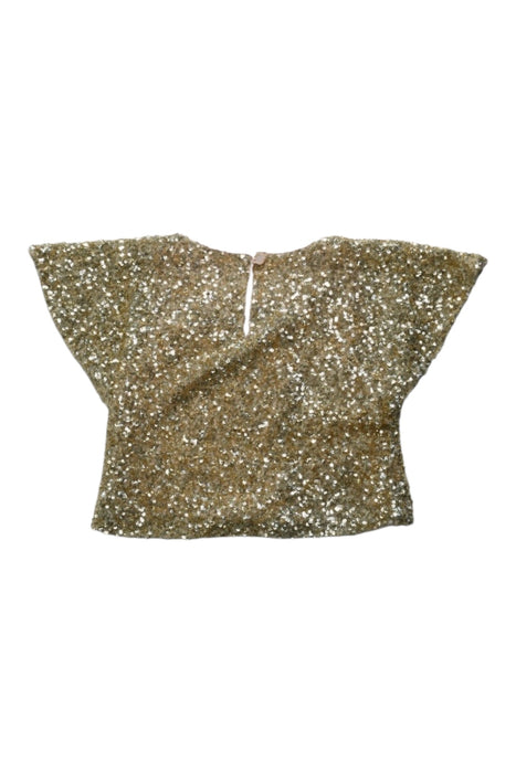 A Gold Short Sleeve Tops from Monsoon in size 5T for girl. (Back View)