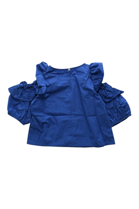 A Blue Short Sleeve Tops from Monnalisa in size 6T for girl. (Back View)