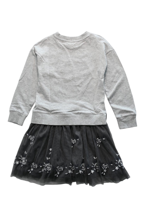 A Grey Dress Sets from Monsoon in size 6T for girl. (Back View)