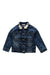 A Blue Lightweight Jackets from Monnalisa in size 5T for girl. (Front View)