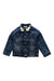 A Blue Lightweight Jackets from Monnalisa in size 5T for girl. (Front View)