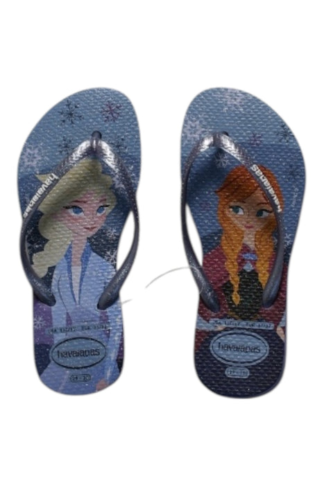 A Multicolour Flip Flops from Havaianas in size 6T for girl. (Front View)
