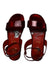 A Burgundy Sandals from Christian Louboutin in size 6T for girl. (Front View)