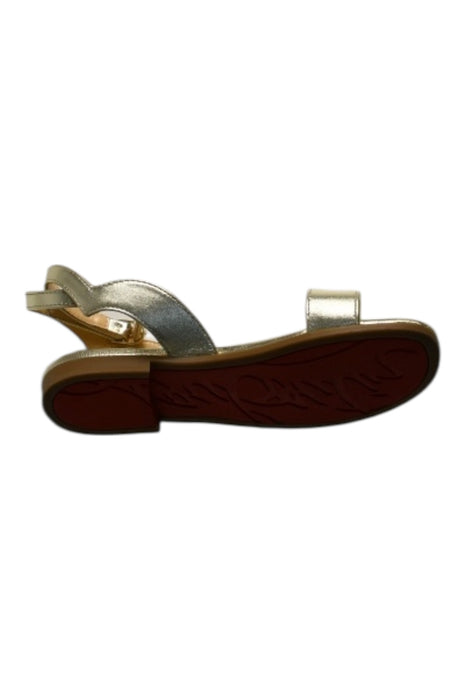A Gold Sandals from Christian Louboutin in size 6T for girl. (Back View)