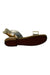 A Gold Sandals from Christian Louboutin in size 6T for girl. (Back View)