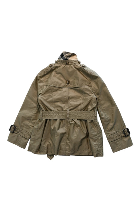A Beige Coats from Burberry in size 4T for girl. (Back View)