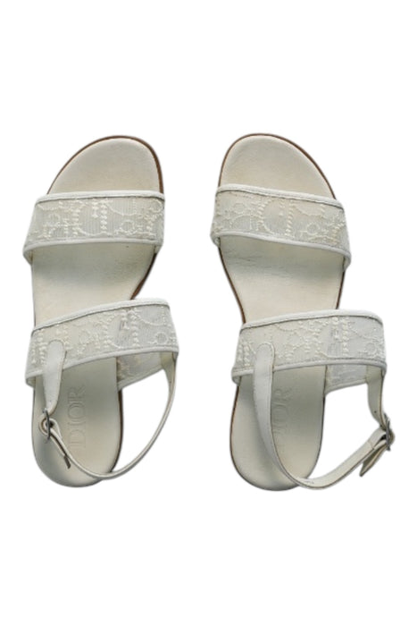 A White Sandals from Dior in size 9Y for girl. (Front View)