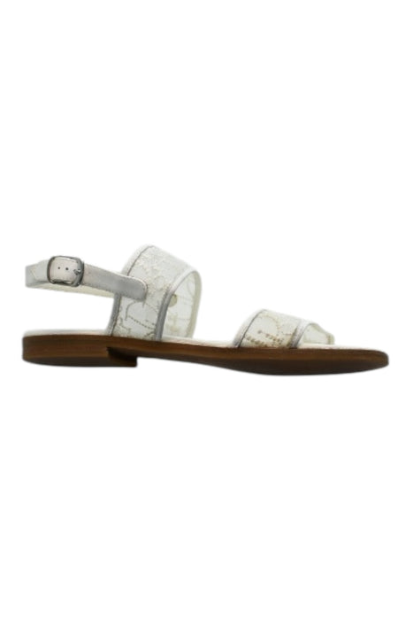 A White Sandals from Dior in size 9Y for girl. (Back View)