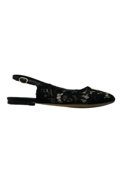 A Black Dress Shoes from Dolce & Gabbana in size 7Y for girl. (Back View)