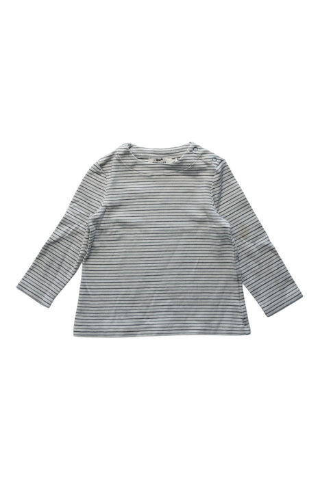 A Grey Long Sleeve T Shirts from Cyrillus in size 12-18M for neutral. (Front View)