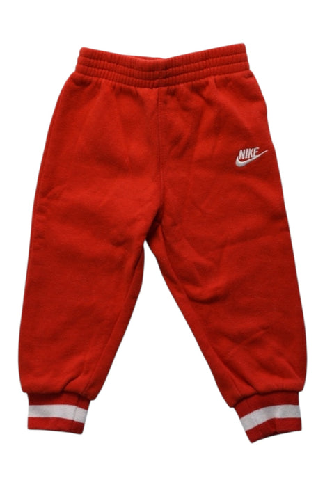 A Red Sweatpants from Nike in size 12-18M for boy. (Front View)