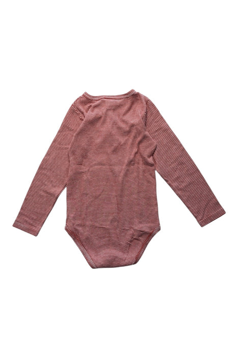 A Red Long Sleeve Bodysuits from Petit Bateau in size 3T for boy. (Back View)