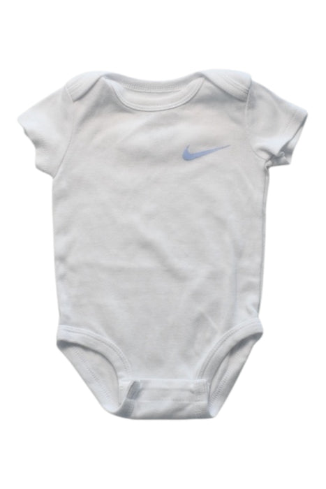 A White Short Sleeve Bodysuits from Nike in size 3-6M for neutral. (Front View)