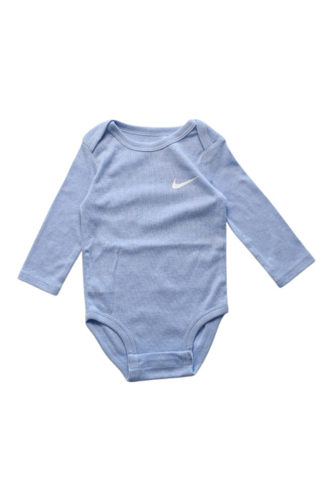 A Blue Long Sleeve Bodysuits from Nike in size 3-6M for neutral. (Front View)